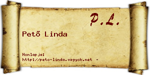 Pető Linda névjegykártya